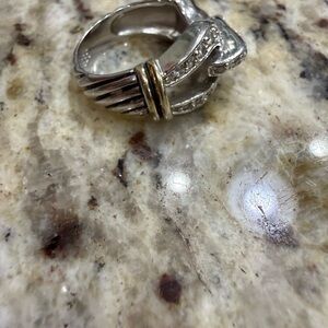 Elegant Silver and Gold Women's Ring